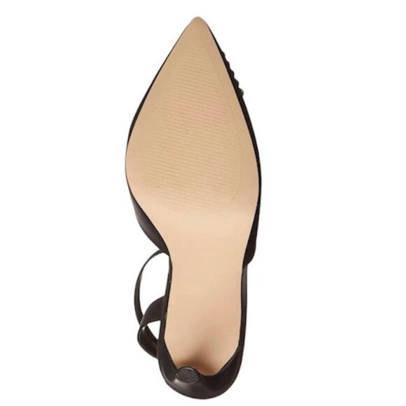 STEVE MADDEN AMORY Women's Embellished Pointed Toe Heel Pumps Black Satin Size 9 - Picture 8 of 10